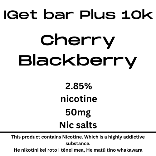 Iget Bar Plus Pod 3.0 Cherry Blackberry 28.5mg Nicotine