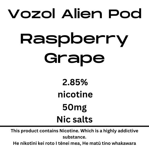 Vozol Alien Luxe Pod Raspberry Grape 25mg/ml Nicotine