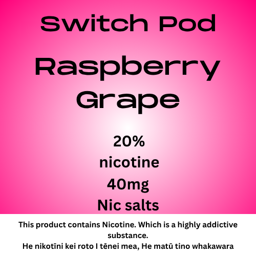 Switch Raspberry Grape 40mg Nic Salt Pod