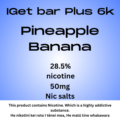 Iget Bar Plus Pod Pineaple Panana 20mg Nic Tote