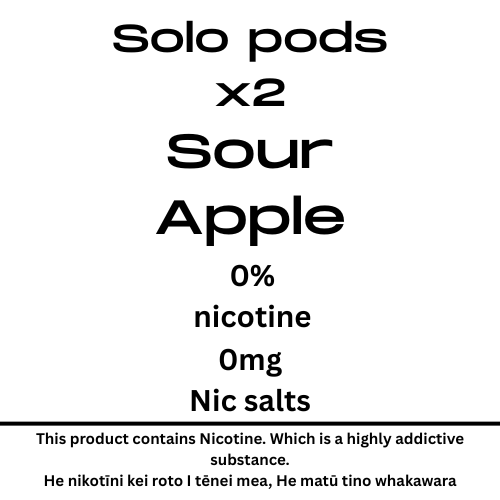 Solo Pods Sour Apple Zero Nicotine