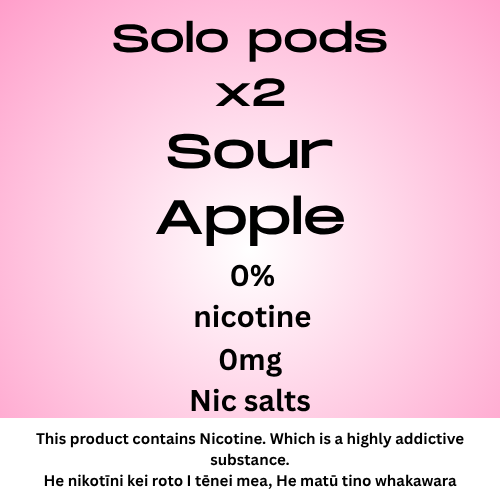 Solo Pods Sour Apple Zero Nicotine