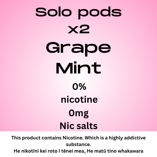 Solo Pods Grape Mint Zero Nicotine