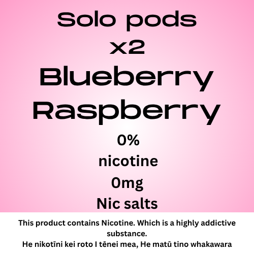 Solo Pods Blueberry Raspberry Zero Nicotine