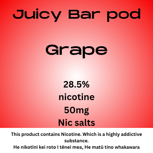 Juicy Bar Pod Grapes 50mg Nic Salt