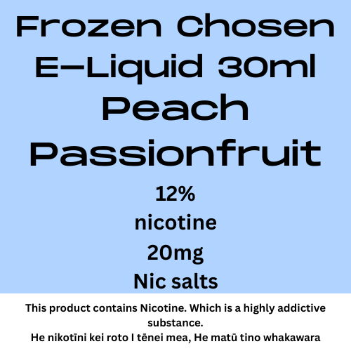 Frozen Chosen Peach Passionfruit 20mg Nic Salt