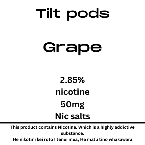 TILT Prefilled Pod Grape 50mg Nic Salt