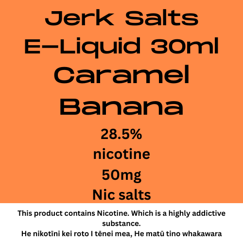 Jerk Salts Caramel Banana 50mg nic salt 30ml