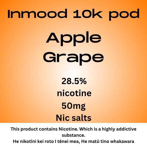 Inmood 10k Apple Grape 40mg Nic Salt Pod