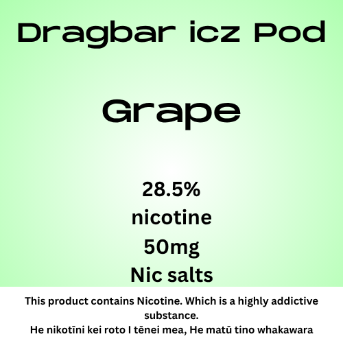 Dragbar Icz Max Pod Grape 28.5mg/ml Nicotine