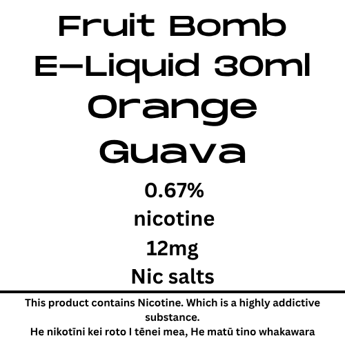 Poma hua Pash'ed Orange Guava 12mg nic tote 30ml