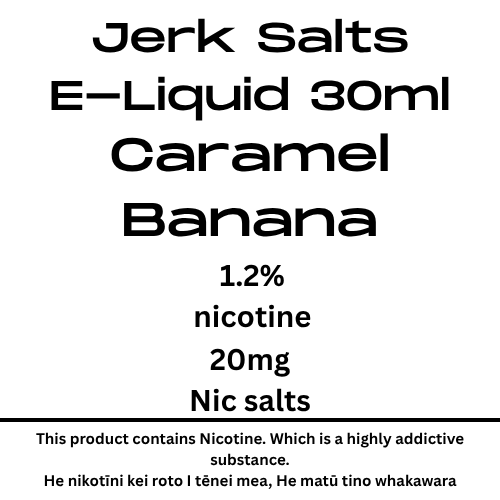 Jerk Salts Caramel Banana 20mg nic salt 30ml