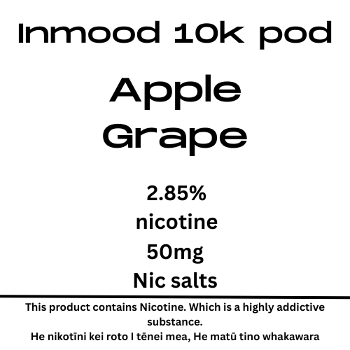 Inmood 10k Apple Grape 40mg Nic Salt Pod