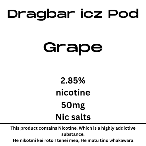 Dragbar Icz Max Pod Grape 28.5mg/ml Nicotine