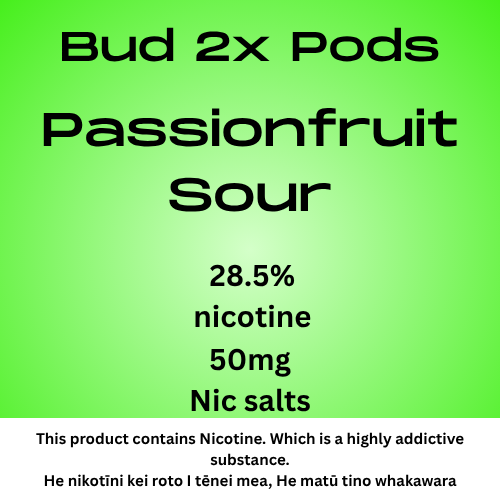 Bud 2 Pods Passionfruit Sour 2.8% Nicotine