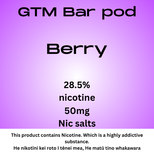 GTM Bar Triple Berries 40mg Nic Tote Pod