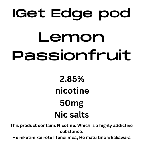 Iget Edge Pod Lemon Passionfruit 28.5mg Nicotine