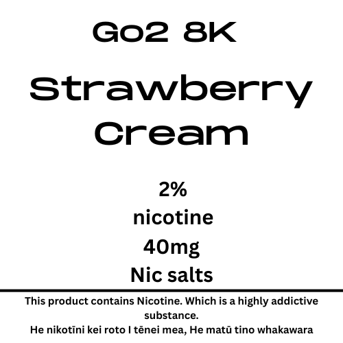 Go2 8K Pod Strawbrry Cream 20mg/ml Nicotine