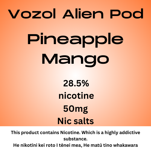 Vozol Alien Luxe Pod Pineapple Mango 25mg/ml Nicotine