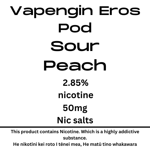 Vapengin Eros Pod Sour Peach 28.5mg/ml Nicotine