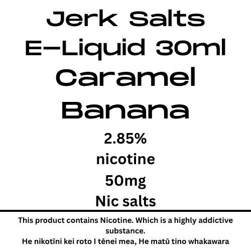 Jerk Salts Caramel Banana 50mg nic salt 30ml