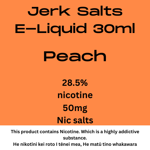 Jerk Salts Peach 50mg nic salt 30ml