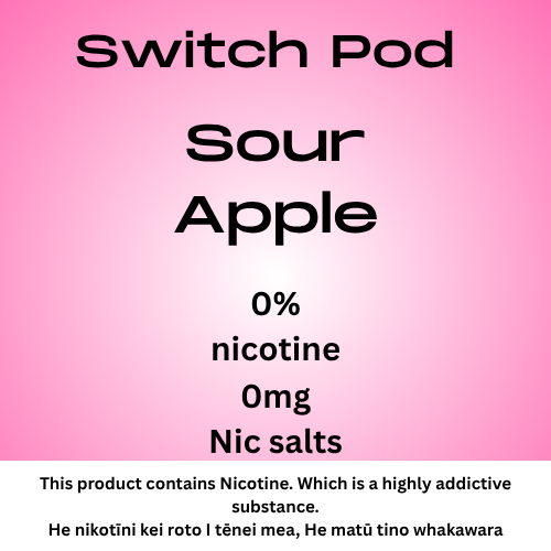 Switch Sour Apple Pod 0mg Nic Salt