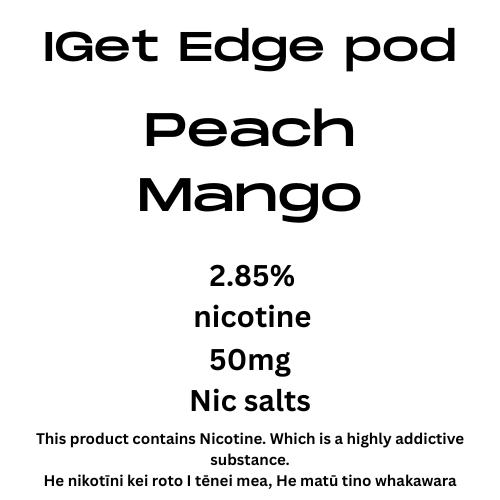 Iget Edge Pod Peach Mango 28.5mg Nicotine