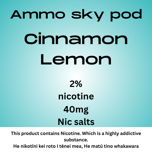 Ammo Sky Pod Cinnamon Lemon 20mg/ml Nicotine