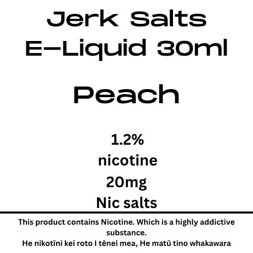 Jerk Salts Peach 20mg nic salt 30ml