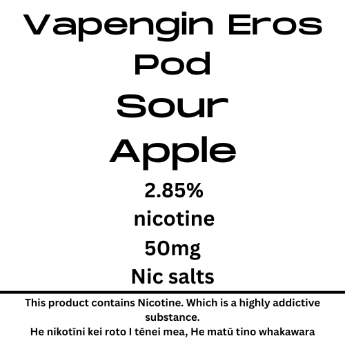Vapengin Eros Pod Sour Apple 28.5mg/ml Nicotine