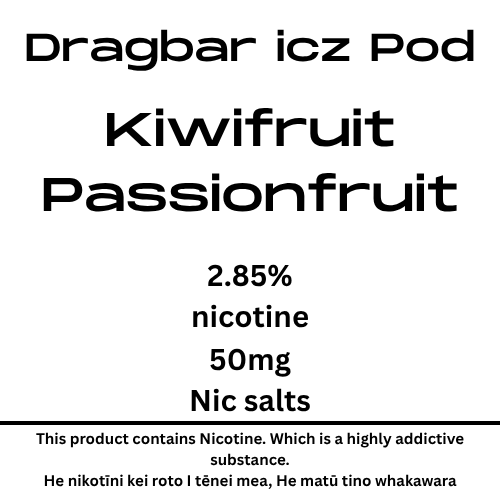 Dragbar Icz Max Pod Kiwifruit Passionfruit 28.5mg/ml Nicotine