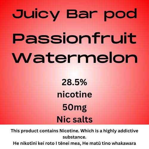 Juicy Bar Pod Passionfruit Watermelon 50mg Nic Salt