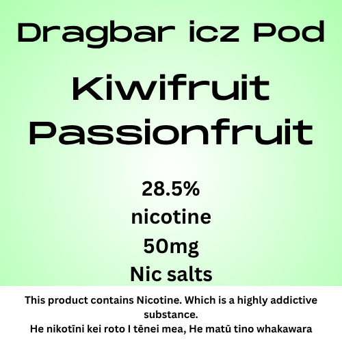 Dragbar Icz Max Pod Kiwifruit Passionfruit 28.5mg/ml Nicotine