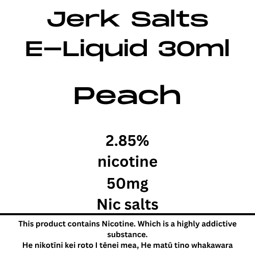 Jerk Salts Peach 50mg nic salt 30ml