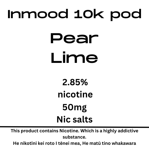 Inmood 10k Pear Lime 40mg Nic Salt