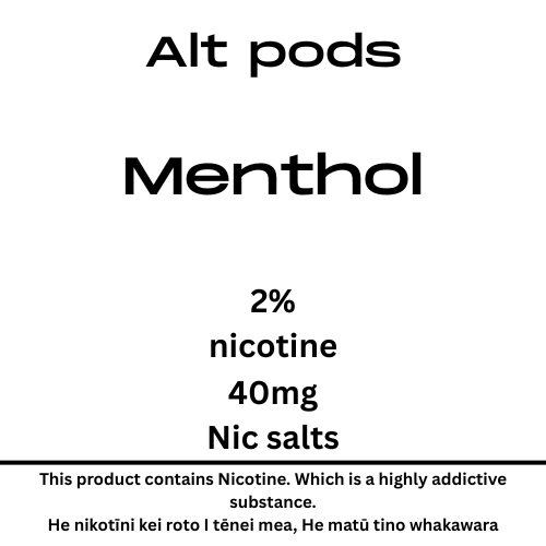 Alt Pods Menthol 2% Nicotine