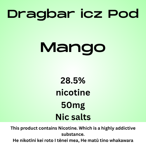 Dragbar Icz Max Pod Mango 28.5mg/ml Nicotine