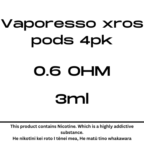 Vaporesso Xros Pod 3ml 0.6 Mesh 4 Pack