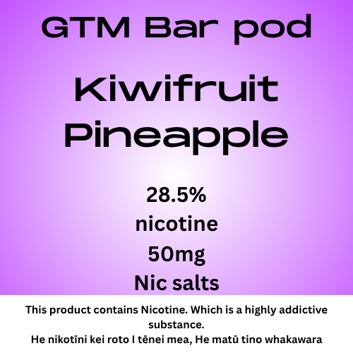 GTM Bar Kiwifruit Pineapple 40mg Nic Salt Pod