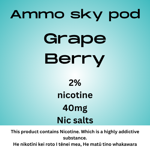 Ammo Sky Pod Grape Berry 20mg/ml Nicotine