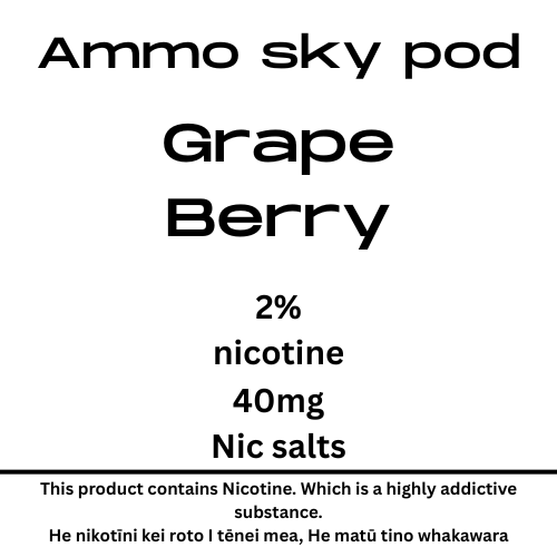 Ammo Sky Pod Grape Berry 20mg/ml Nicotine