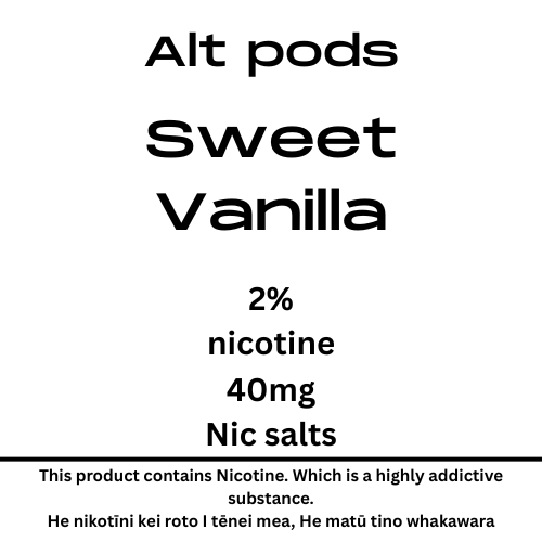 Alt Nu Pods Sweet Vanilla 2% Nicotine