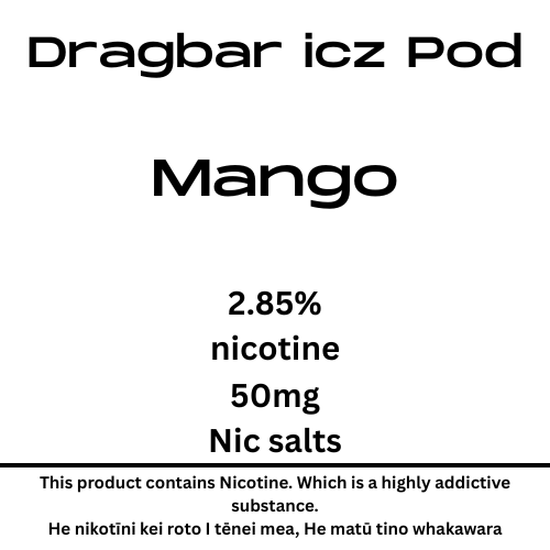 Dragbar Icz Max Pod Mango 28.5mg/ml Nicotine