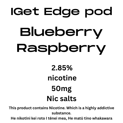 Iget Edge Pod Bluberry Raspberry 28.5mg Nicotine