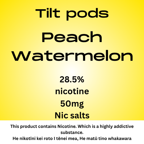 TILT Prefilled Pod Peach Watermelon 50mg Nic Salt