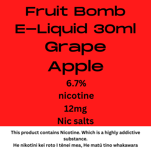 Fruit Bomb Grape Apple 12mg nic salt 30ml