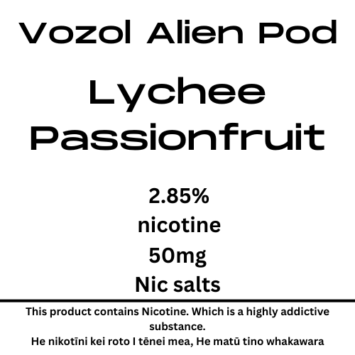 Vozol Alien Luxe Pod Lychee Passionfruit 25mg/ml Nicotine