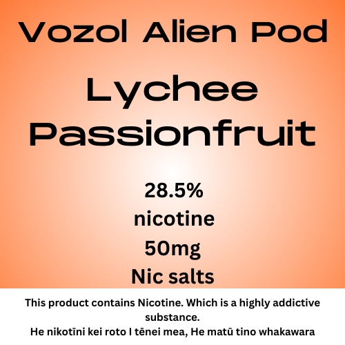 Vozol Alien Luxe Pod Lychee Passionfruit 25mg/ml Nicotine