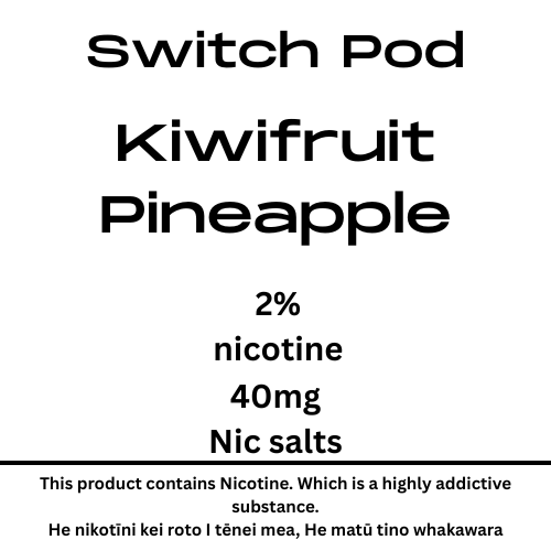 Whakawhiti Kiwifruit Pineapple 40mg Nic Salt Pod